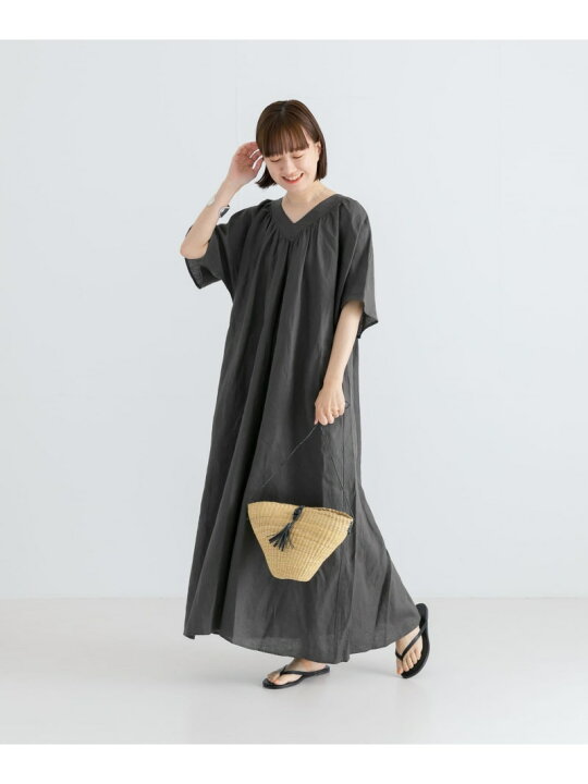 楽天市場】【SALE／30%OFF】リネンギャザーリラックスワンピース 