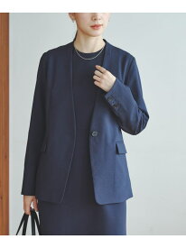 『セットアップ対応』ノーカラージャケット URBAN RESEARCH アーバンリサーチ ジャケット・アウター ノーカラージャケット ブラック ネイビー【送料無料】[Rakuten Fashion]