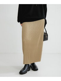 【SALE／50%OFF】サテンプリーツストレートラインスカート URBAN RESEARCH アーバンリサーチ スカート その他のスカート カーキグリーン ベージュ【RBA_E】【送料無料】[Rakuten Fashion]