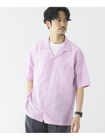 【SALE／50%OFF】コットンシルクショートスリーブオープンカラーシャツ URBAN RESEARCH アーバンリサーチ トップス シャツ・ブラウス ブラック ベージュ【RBA_E】【送料無料】[Rakuten Fashion]