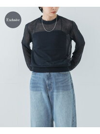 【SALE／55%OFF】『別注』ROUTINE×URBAN RESEARCH シアーニット URBAN RESEARCH アーバンリサーチ トップス ニット ベージュ グレー レッド ネイビー【RBA_E】【送料無料】[Rakuten Fashion]