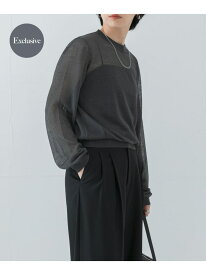 【SALE／50%OFF】『別注』ROUTINE×URBAN RESEARCH シアーニット URBAN RESEARCH アーバンリサーチ トップス ニット ベージュ グレー レッド ネイビー【RBA_E】【送料無料】[Rakuten Fashion]