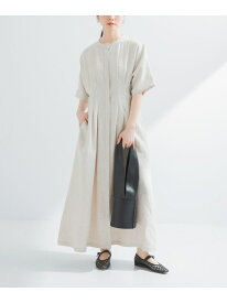 【SALE／40%OFF】『2サイズ展開』タックデザインリネンワンピース URBAN RESEARCH アーバンリサーチ ワンピース・ドレス ワンピース ホワイト ブラック【RBA_E】【送料無料】[Rakuten Fashion]