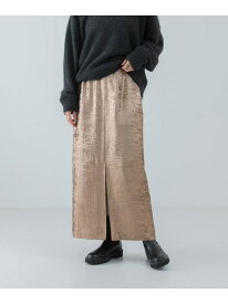 【SALE／50%OFF】グリッターロングスカート URBAN RESEARCH アーバンリサーチ スカート その他のスカート ブラウン シルバー【RBA_E】【送料無料】[Rakuten Fashion]