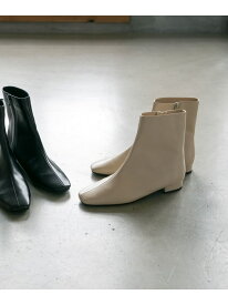 【SALE／50%OFF】『MADE IN JAPAN』スクエアトゥローヒールショートブーツ URBAN RESEARCH アーバンリサーチ シューズ・靴 ブーツ ホワイト ブラック【RBA_E】【送料無料】[Rakuten Fashion]