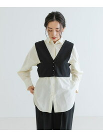 【SALE／60%OFF】Vネックショート丈ベスト URBAN RESEARCH アーバンリサーチ トップス ベスト・ジレ ブラウン ブラック【RBA_E】[Rakuten Fashion]