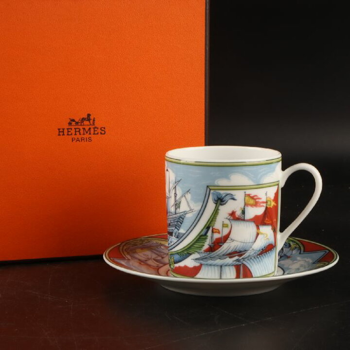 楽天市場】Hermès エルメス パッチワーク貿易風カップ＆ソーサー 26/R 