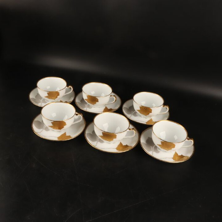 楽天市場】大倉陶園 金蝕バラカップ＆ソーサー6客 27/R-307 〇 : uraart 