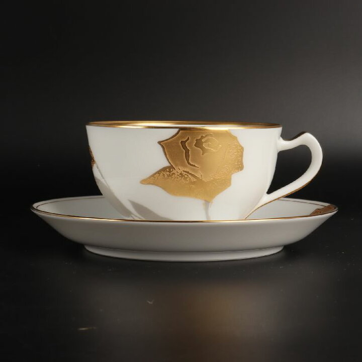 楽天市場】大倉陶園 金蝕バラカップ＆ソーサ 17/R-148 : uraart 