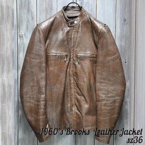 ajito J-48 1960's Brooks 36�T�C�Y �u���b�N�X�r���e�[�W�V���O�����C�_�[�X �{�v �Ò� �����Y ���B���e�[�W �r���e�[�W(BROWN)