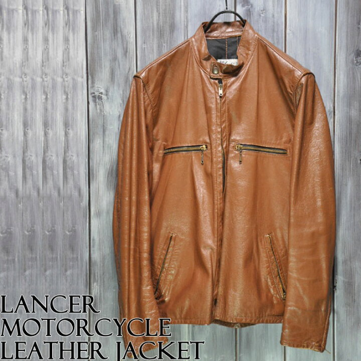 楽天市場】【ajito】Lancer MotorCycle LeatherJacket sz36 ビンテージ 