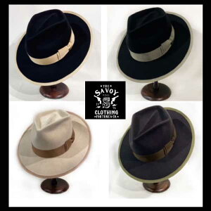 SAVOY CLOTHING Center Pinch Diamond Fedora Hat 2024' �T�{�C�N���[�W���O �t�F�h���n�b�g 40s SVY-HT130