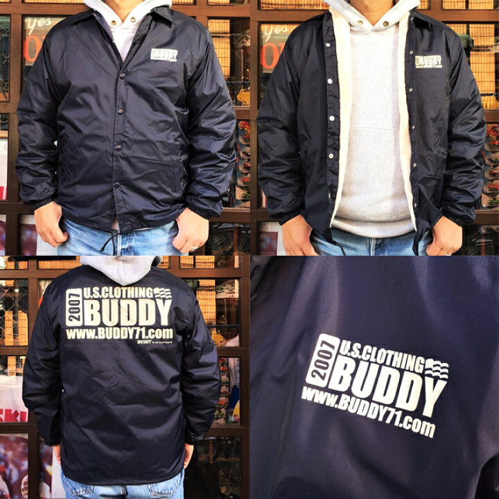 楽天市場】BUDDY オリジナル 裏ボア ナイロン コーチジャケット 