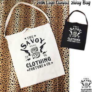 SAVOY CLOTHING 20th Logo Canvas 2Way Bag �L�����o�X 2WAY �V�����_�[ �o�b�O �g�[�g �T���H�C�N���[�W���O 20Th Anniversary �A�C�e�� ���S ���J�r���[ �t�@�b�V���� �G�R�o�b�O ���h �s�X�g�� 50's