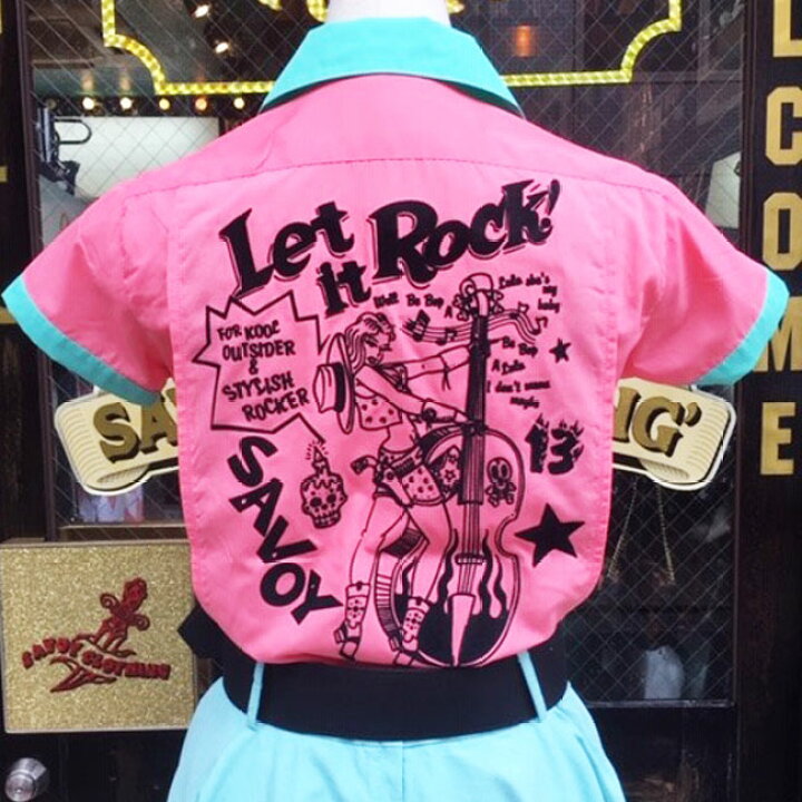 楽天市場】SAVOY CLOTHING Let It Ladies Bowling Shirts 刺繍 