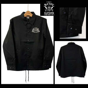 SAVOY CLOTHING C.CITY Embroidery T/C Coach Jacket �T���H�C�N���[�W���O �i�C���� �R�[�`�W���P�b�g �A�E�^�[ ���J�r���[ �t�@�b�V���� �T�{�C�N���[�W���O �u���b�N SVY-JK145