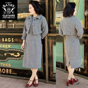 SAVOY CLOTHING Houndstooth Ensemble Doreen Jacket �璹�i�q �W���P�b�g �T�{�C�N���[�W���O 50's