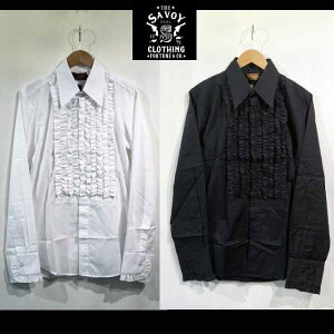 SAVOY CLOTHING Ruche Teddy Boy Frill Shirts �T���H�C�N���[�W���O �t�����V���c ���J�r���[ �t�@�b�V���� 70S ���b�N�����[�� �e�f�B�[�{�[�C CHN-FSH001 �����Y CHN-FSH001