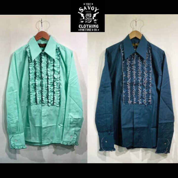 楽天市場】SAVOY CLOTHING Ruche Teddy Boy Frill Shirts サヴォイ 