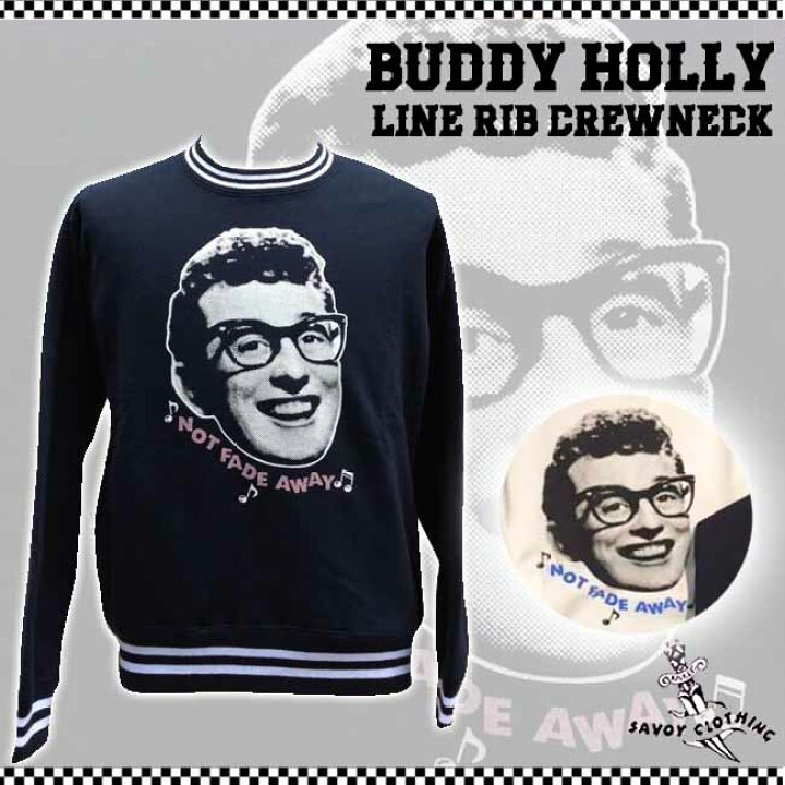 楽天市場】SAVOY CLOTHING BUDDY HOLLY NOt Fade ラインリブ クルー 