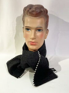 SAVOY CLOTHINGColor Nep D/BLK Wool P/P Muffler �T���H�C�N���[�W���O retro vintage muffler �}�t���[ �E�[���l�b�v�}�t���[ �T���H�C�p�C�s���O�}�t���[ nep
