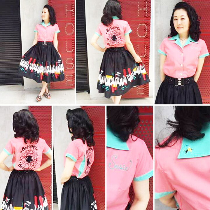 Savoy Clothing It S About Ladies Bowling Shirts 刺繍 ボーリングシャツ サヴォイクロージング シャツ ブラウス バックプリント レディース ロカビリー ファッション ロック 衣装 ライブ サボイクロージング 原宿 レトロ 半袖 ピンナップガール 50 S 半額