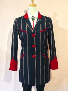 SAVOY CLOTHING Ladies Edward Jacket (Stripe) �X�g���C�v���f�B�[�X�G�h���[�h�W���P�b�g�@�T�{�C�@Rockabills Punks