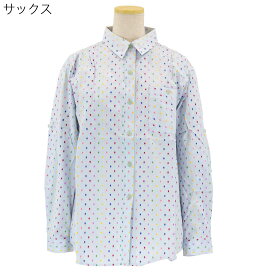 シニアファッション 春夏 レディース シニア向け 綿100 カットドビー ロールアップ シャツ 大きいサイズ 涼しい 70代 80代 90代 服 高齢者 女性 普段着 部屋着 お年寄り おしゃれ着 外出着 婦人 敬老の日 母の日
