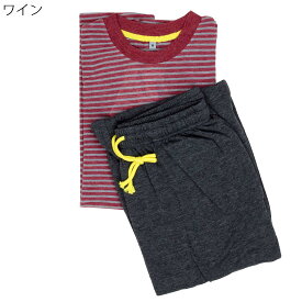 アウトレット 紳士 鹿の子 ボーダー 半袖 ルームウェア 上下セット ホームウエア●シニアファッション 春夏 70代 80代 90代 敬老の日 父の日ギフト