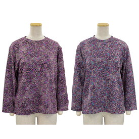 シニアファッション 秋冬 婦人 レディース 京染 ちりめん カットソー Tブラウス 日本製 小さいサイズ トップス 敬老の日 ギフト シニア 高齢者 70代 80代 90代 老人 高齢者 介護向け 施設 介護 おばあちゃん お年寄り 母の日