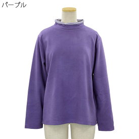 婦人 ゆったりサイズ あったか 起毛 ハイネック カットソー Tブラウス 日本製 トップス シニアファッション レディース 敬老の日 母の日 ギフト シニア 高齢者 70代 80代 90代 老人 高齢者 介護向け 施設 介護 おばあちゃん お年寄り 秋冬