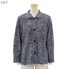 ストレッチ ななめ 大きめボタン ちりめん ニット ブラウス 日本製 春秋 レディース シニア 70代 80代 90代 服 高齢者 女性 普段着 部屋着 お年寄り おしゃれ着 外出着 婦人 敬老の日 母の日 シニアファッション