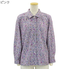 ストレッチ ワンタッチ ブラウス マジックテープ 日本製 秋冬 レディース シニア 70代 80代 90代 服 高齢者 女性 普段着 部屋着 お年寄り おしゃれ着 外出着 婦人 敬老の日 母の日 シニアファッション