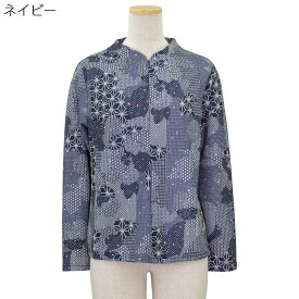 シニアファッション 春夏 婦人 レディース ちりめん ロングファスナー ストレッチ カットソー Tシャツ 散歩・外出に最適 シニア 婦人 レディース 70代 80代 90代 ギフト 婦人服 高齢者 通販 介護 部屋着 外出着 施設用 名入れ