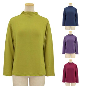 ECOSIL ストレッチ カットソー Tシャツ●婦人 トップス 刺繍名入れ無料 敬老の日 母の日のギフトにも シニア 高齢者向けファッション 70代 80代の老人 介護向け 90代 施設 介護 秋冬 おばあちゃん お年寄り レディース