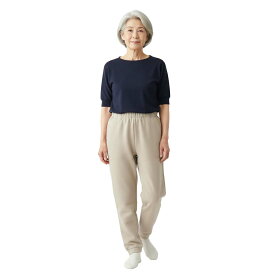 シニアファッション 婦人 定番 裾リブ スウェットパンツ 通年 LC 70代 80代 90代 高齢者 パンツ 女性 介護 施設や部屋着　ホームウエアに 母の日 シニア ズボン ゴム　敬老の日