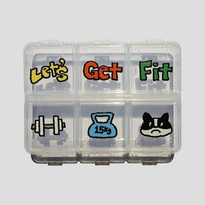 ���\��̔��yCRR�z6 compartment square pill case health �؍� �s���P�[�X ���N �C���X�g �v�����g �v���X�`�b�N 6���� ������ 15.5cm 3cm