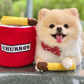 ※予約販売【Hey Cuzzies】Hide N Seek _ Churros Bucket Dog Toy 韓国 ブランド かわいい おしゃれ プレゼント 小型犬 おもちゃ ノーズワーク 犬用品 NEW 犬 雨 知育 知育玩具 ペット用品