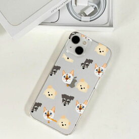 ※予約販売　3匹【fet.studio × URBAN DOG TOKYO】 Clear pattern Iphone case（3匹） 韓国 ブランド かわいい おしゃれ プレゼント 小型犬 おもちゃ うちの子グッズ うちの子 アイフォンケース スマホケース NEW 犬 猫