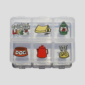 ���[�yCRR�z6 compartment square pill case camping �؍� ���p�i �h�b�O�O�b�Y �L�����v ��P�[�X �s���P�[�X �v���X�`�b�N �֗� ��v ������