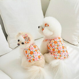 ※予約販売【noutti】pomg pong flower camisole（Orange） 韓国 ブランド かわいい おしゃれ プレゼント 小型犬 NEW 春 夏