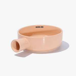 即納【BRIDGE.DOG】BRIDGE PAN(BABY PEACH)艶あり 韓国 犬用品 ドッググッズ フードウェア 犬お皿 フードボウル 餌皿 水飲み 給水器 餌