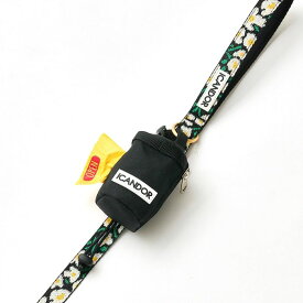 即納【iCANDOR】POOCH POUCH（BLACK）韓国 ブランド おしゃれ プレゼント 散歩バッグ リード マナー用品 散歩グッズ ペット用品 うんち袋 うんち袋ケース 車内 エチケット袋 ディスペンサー ホルダー 臭わない ゴミ袋 防臭袋 消臭袋 マナー袋 軽量 軽い トイレ 犬用品
