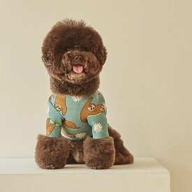 即納【andblank】MOKEY TOPS（フォレストグリーン） 韓国 ブランド かわいい おしゃれ プレゼント 小型犬 NEW 春 秋 冬 犬