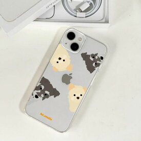 ※予約販売　2匹【fet.studio × URBAN DOG TOKYO】 Clear rascal Iphone case（2匹） 韓国 ブランド かわいい おしゃれ プレゼント 小型犬 おもちゃ うちの子グッズ うちの子 アイフォンケース スマホケース NEW 犬 猫
