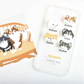 ※予約販売　5匹【fet.studio × URBAN DOG TOKYO】Clear face Iphone case（5匹） 韓国 ブランド かわいい おしゃれ プレゼント 小型犬 おもちゃ うちの子グッズ うちの子 アイフォンケース スマホケース NEW 犬 猫