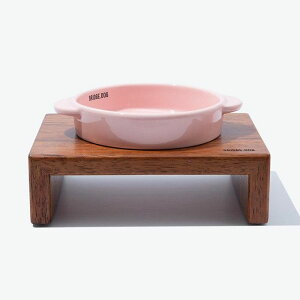 即納【BRIDGE.DOG】BRIDGE MINI POT(PINK)艶あり 韓国 犬用品 ドッググッズ フードウェア 犬お皿 フードボウル 餌皿 水飲み 給水器 餌