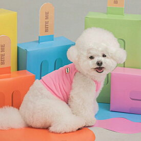 ※予約販売【BITE ME】Ice cool-rop T-shirt（Pink） 韓国 ブランド かわいい おしゃれ プレゼント 小型犬 NEW 春 夏 秋 ペット用品