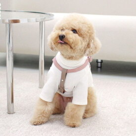 ※予約販売【maison de miu】 Running Mate Harness（Rose Pink / Brown） 韓国 ブランド かわいい おしゃれ プレゼント 小型犬 ハーネス うちの子グッズ うちの子 タオル 散歩グッズ NEW 犬