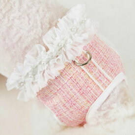 ※予約販売【LOVEMORE】Jenny harness（Pink） 韓国 ブランド かわいい おしゃれ プレゼント 小型犬 ハーネス リード 散歩グッズ NEW 丈夫 犬